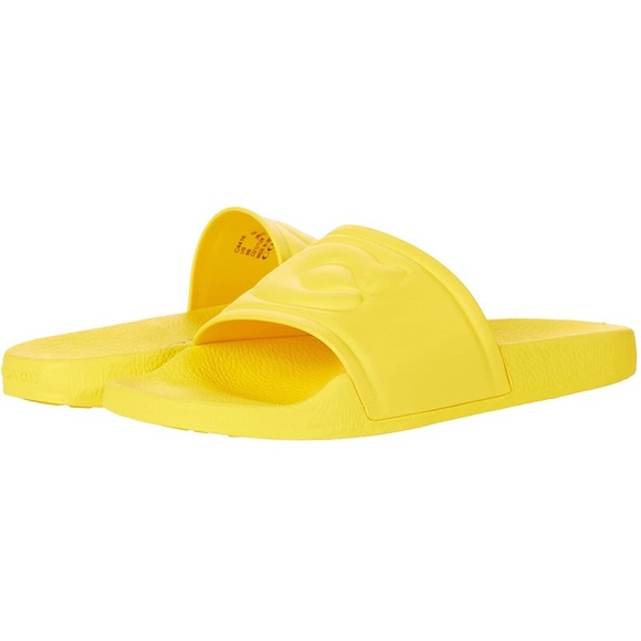 COACH Yellow Ulla Slides - Picture 1 of 1